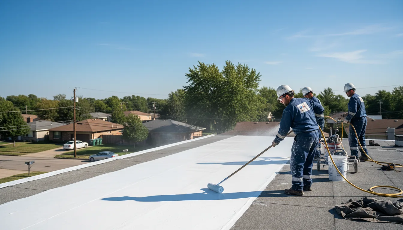Commercial roof coating in Thornton, IL near me